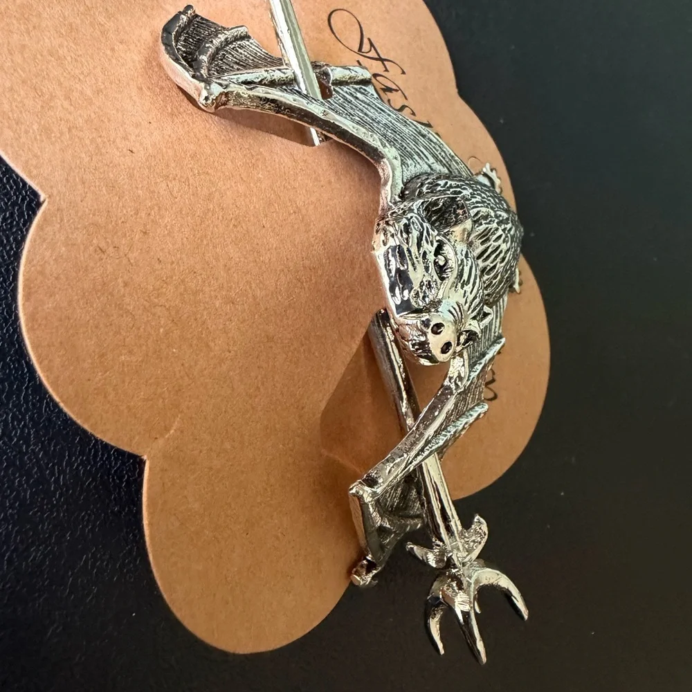 Silver Bat hair jewelry